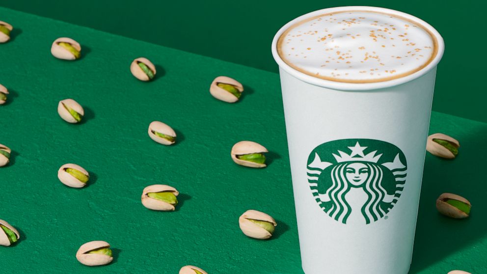 PHOTO: Pistachio latte new on the winter menu at Starbucks.