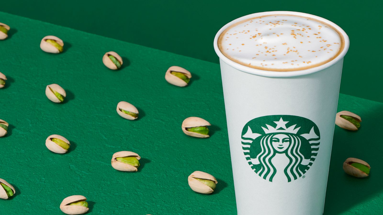 PHOTO: Pistachio latte new on the winter menu at Starbucks.