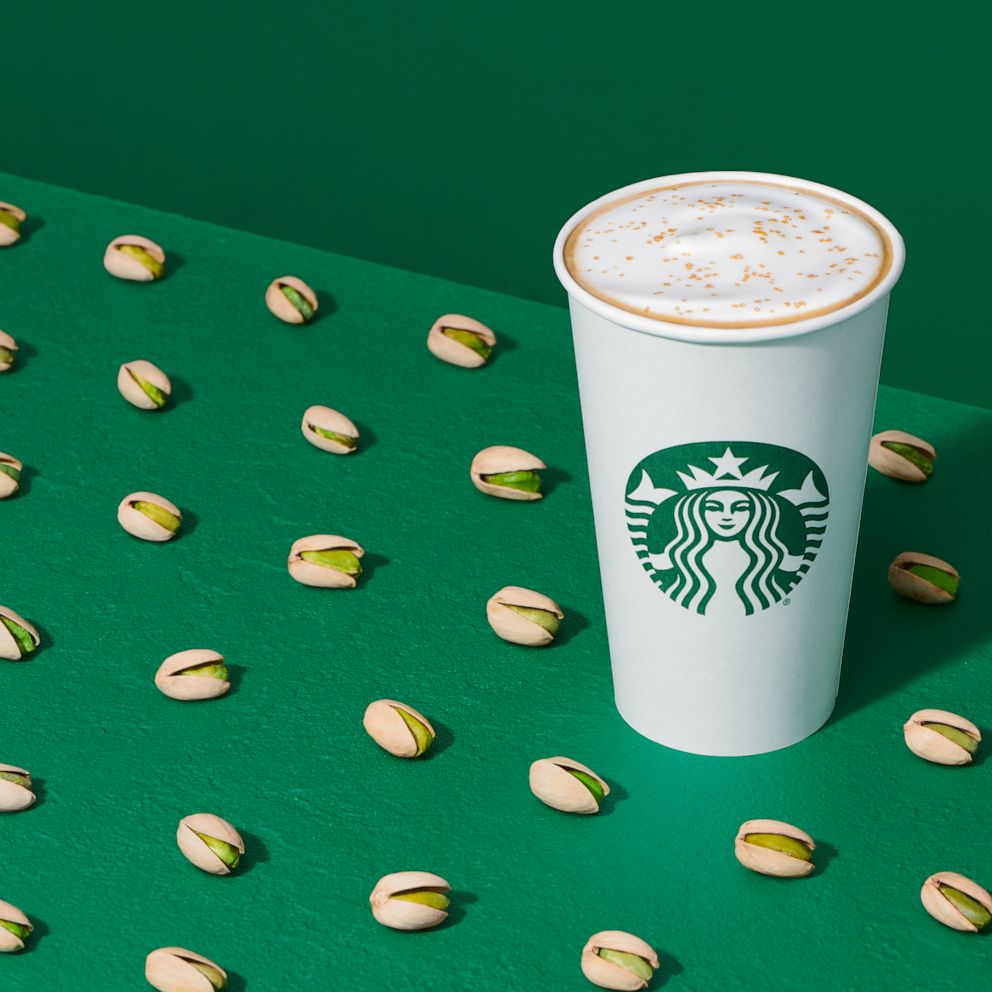 PHOTO: Pistachio latte new on the winter menu at Starbucks.