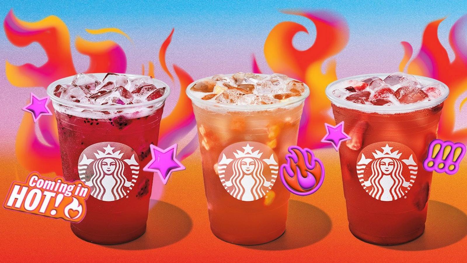 PHOTO: Starbucks announced new Spicy Lemonade Refreshers beverages in three tropical flavors – Spicy Dragonfruit, Spicy Pineapple and Spicy Strawberry – alongside a new Spicy Cream Cold Foam.