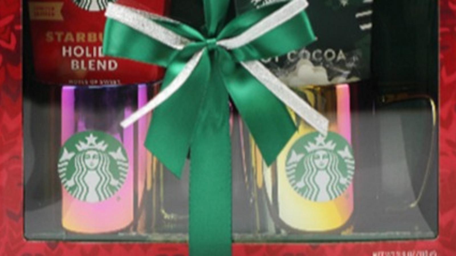 PHOTO: Nestlé USA recalls metallic mugs sold with Starbucks-branded gift sets due to burn and laceration hazards.