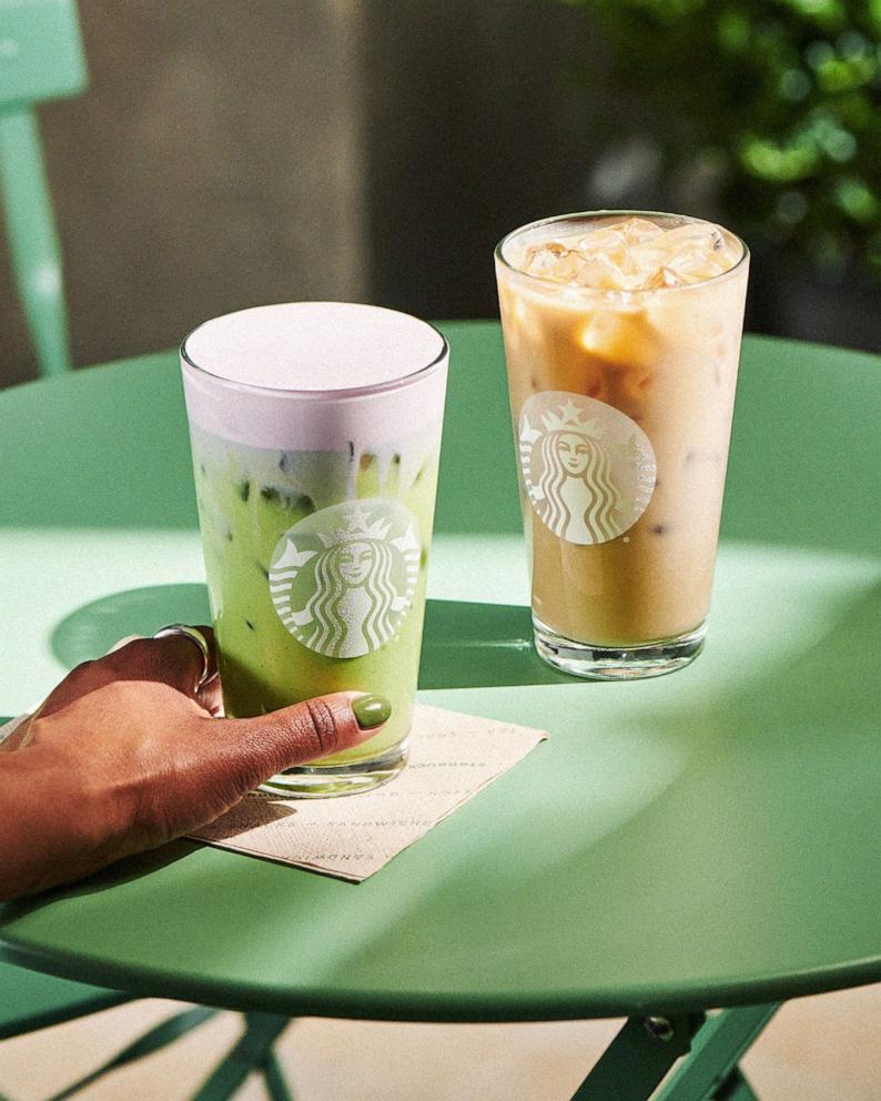 PHOTO: Two drinks at Starbucks on the new spring menu.