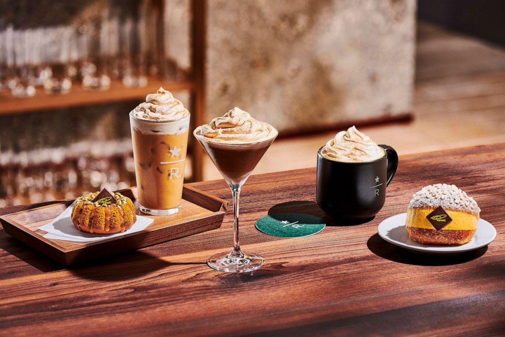 PHOTO: The new Pumpkin Spice lineup of drinks and pastries offered at Starbucks Reserve.