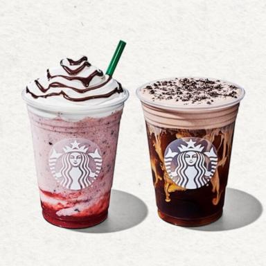 PHOTO: New limited-time Valentine's Day drinks at Starbucks.