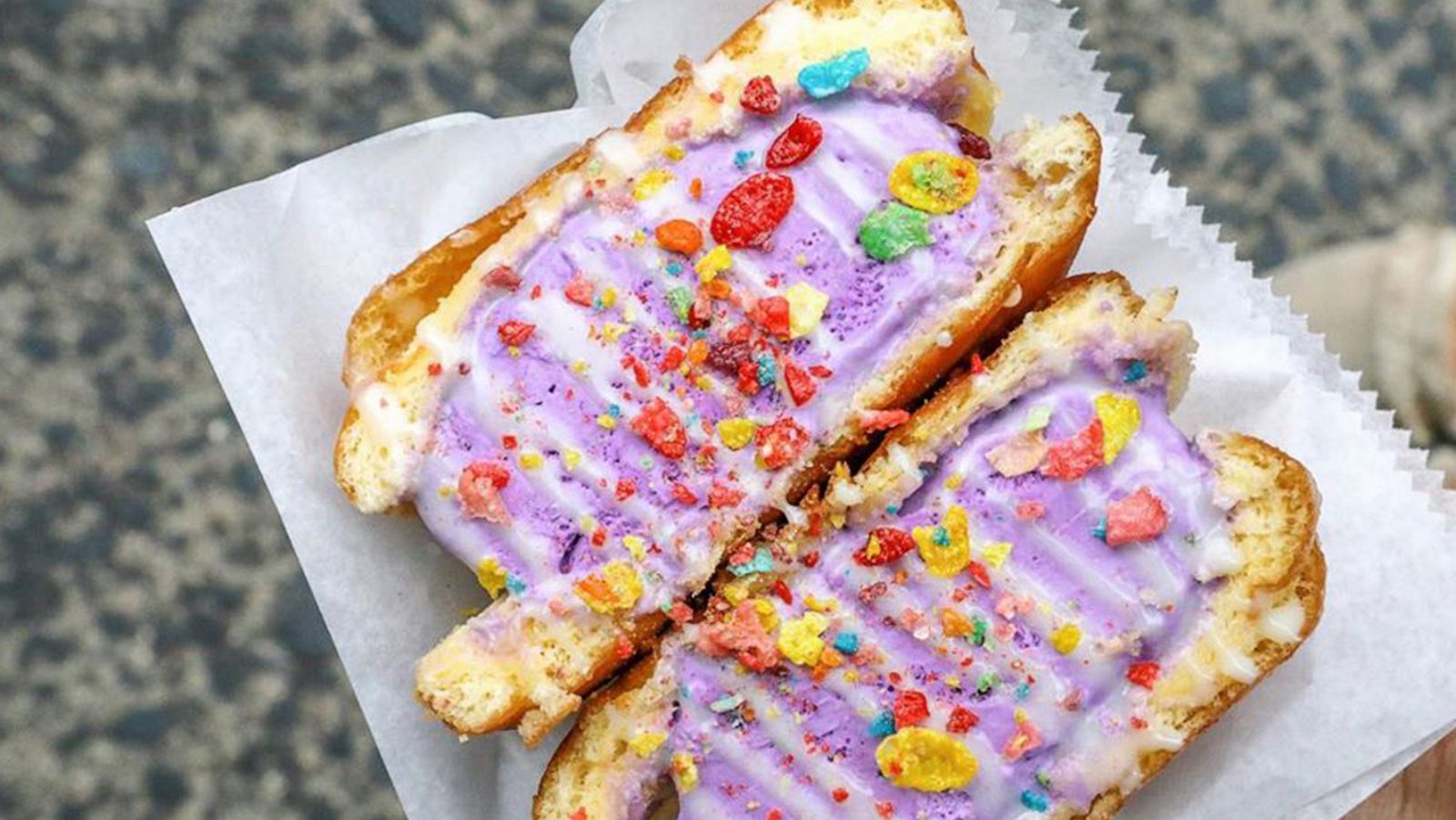 PHOTO: Stax Ice Cream makes a donut ice cream sandwich.