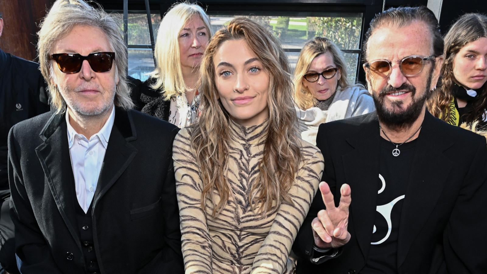 PHOTO: Sir Paul McCartney, Paris Michael Katherine Jackson and Sir Ringo Starr attend the Stella McCartney Womenswear Fall/Winter 2024-2025 in Paris, Mar. 4, 2024.