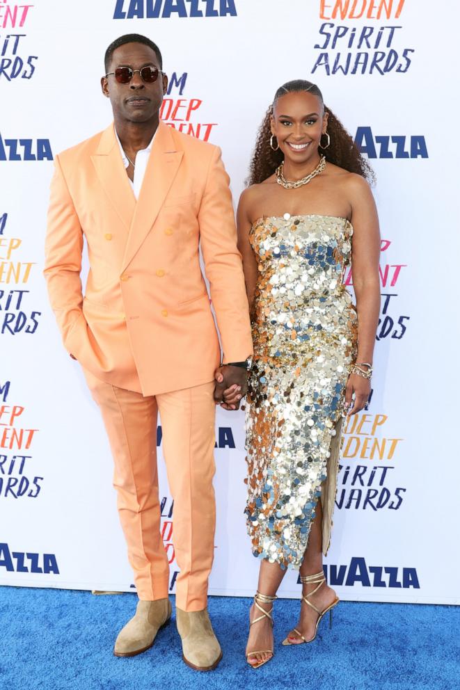 PHOTO: Sterling K. Brown and Ryan Michelle Bathe attend the 2024 Film Independent Spirit Awards in Santa Monica, CA, Feb. 25, 2024.