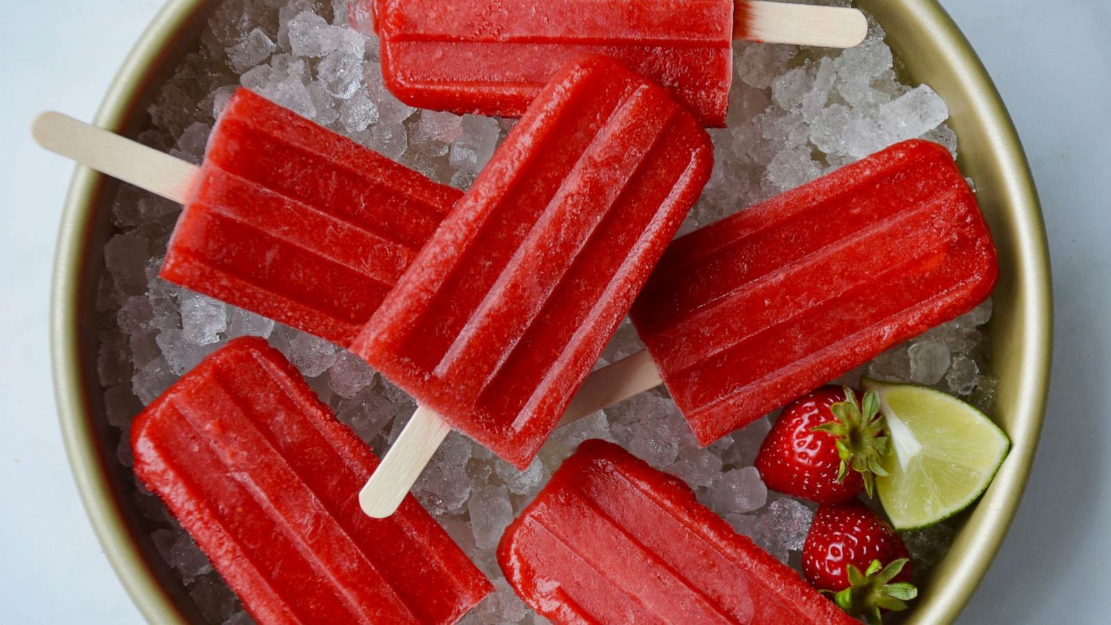 PHOTO: Frozen strawberry margarita popsicles are a perfect handheld treat for the 4th of July.