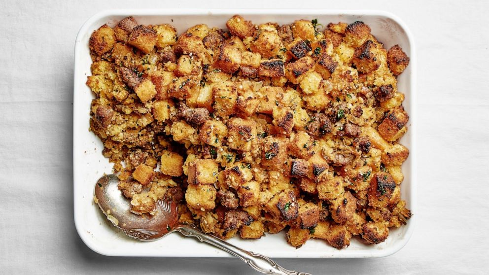 PHOTO: Cornbread Stuffing With Sausage and Corn Nuts