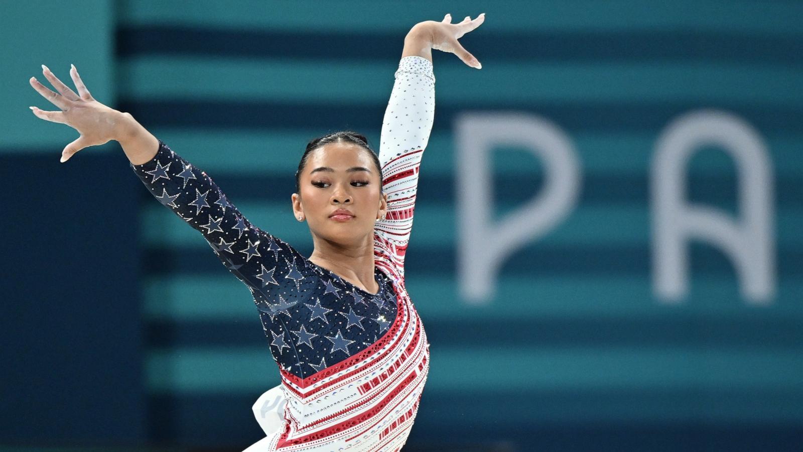 PHOTO: Sunisa Lee of the United States competes during the balance beam event of the artistic gymnastics women's team final at the Paris 2024 Olympic Games in Paris, France, July 30, 2024.