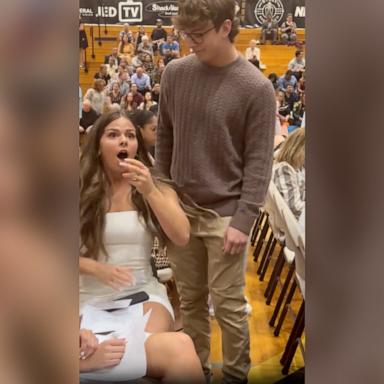 PHOTO: Kylei Gray’s younger brother drove 17 hours from Florida to Indiana to surprise her at her nursing school graduation.