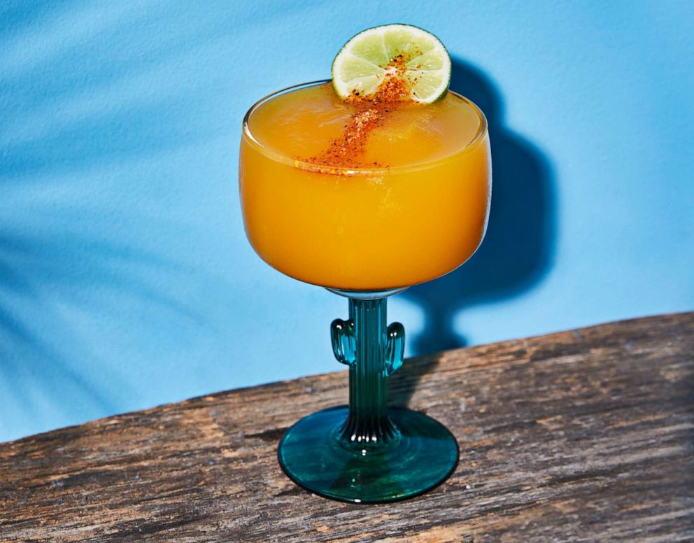 PHOTO: Naren Young created the Something Spicy with Tequila, a frozen spicy, mango margarita.