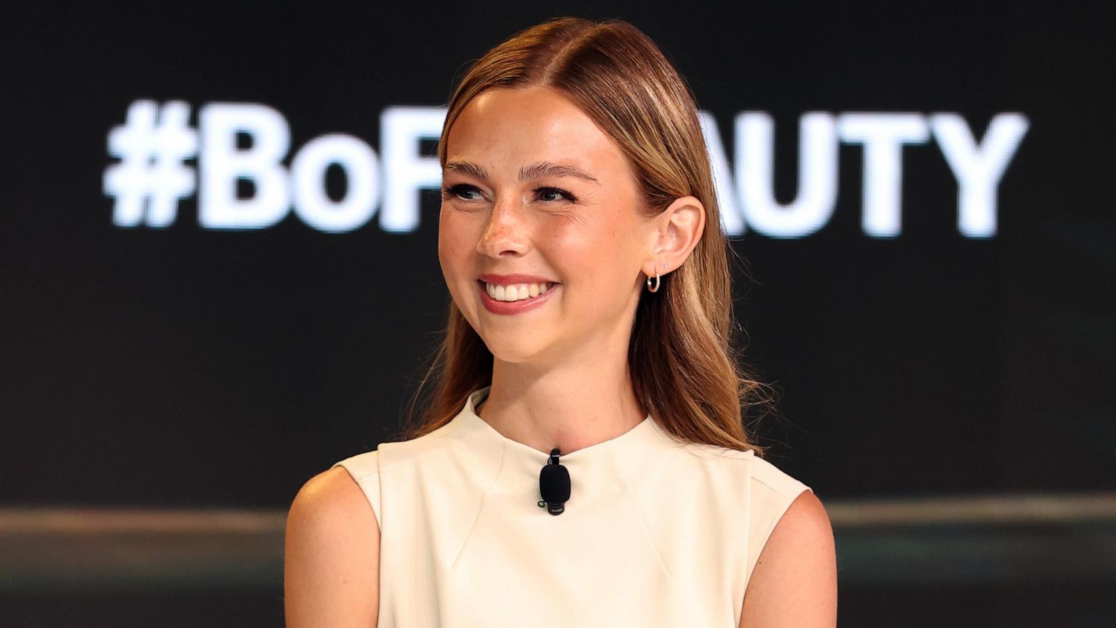 PHOTO: Sydney Towle speaks onstage at "Connection in the Age of Disruption" during The Business of Beauty Global Forum 2025, June 10, 2025 in Napa, Calif.