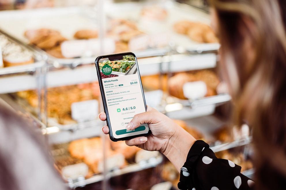 PHOTO: A mockup of the user interface for Too Good To Go at Whole Foods Market.