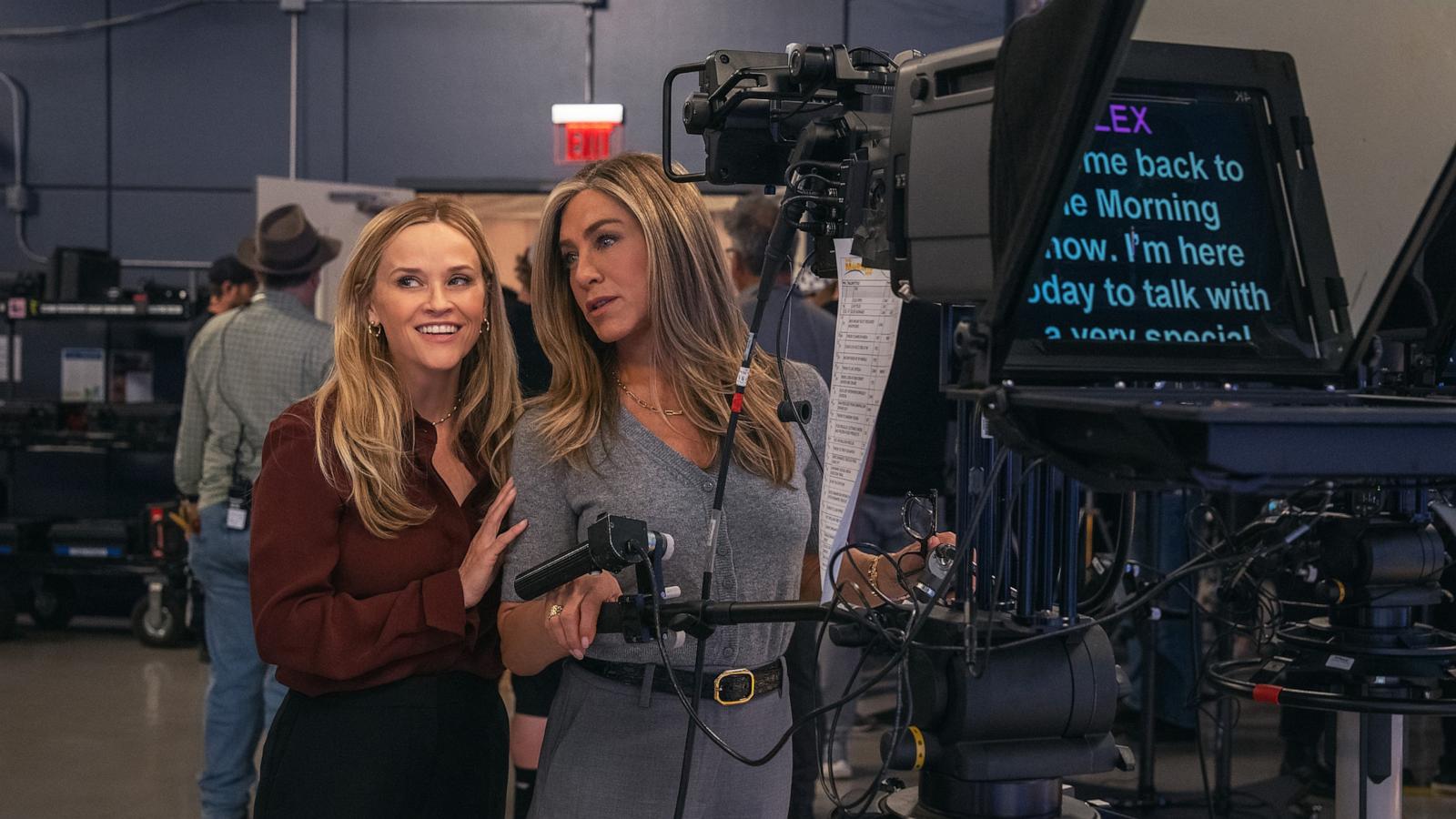 PHOTO: Reese Witherspoon and Jennifer Aniston in “The Morning Show,” returning for its fifth and final season in 2027.