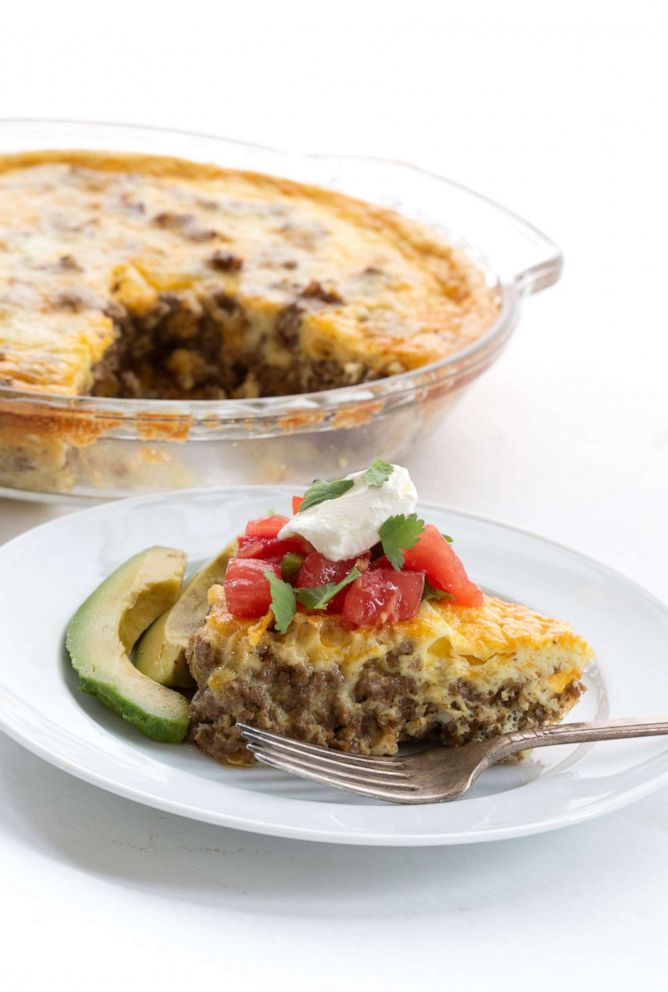 PHOTO: Easy low-carb and keto taco pie from Carolyn Ketchum's blog All Day I Dream About Food.