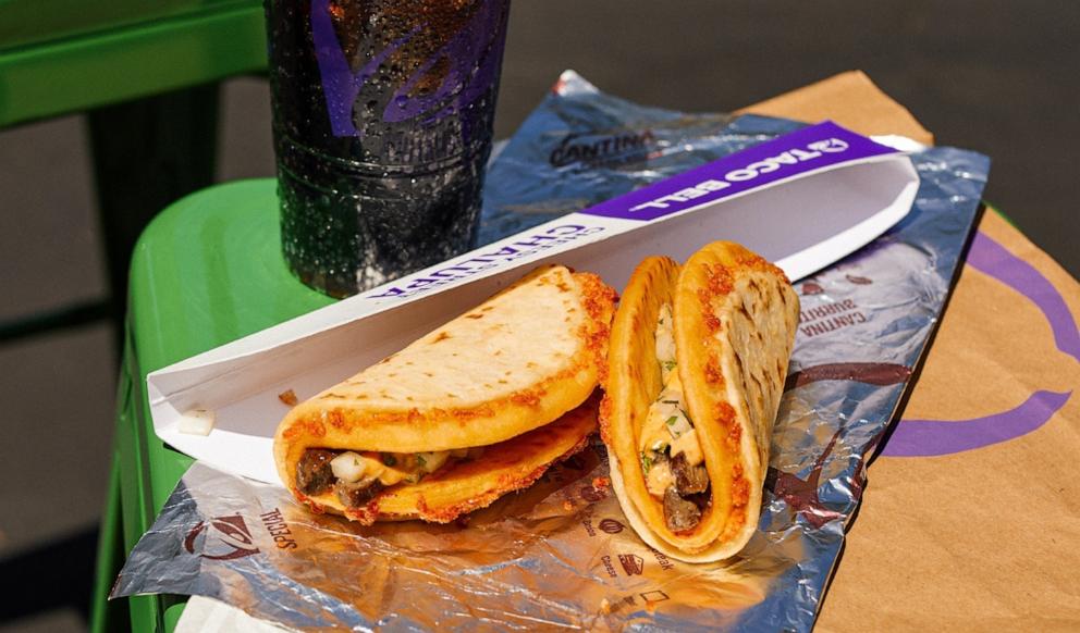 PHOTO: The new Cheesy Street Chalupas from Taco Bell.