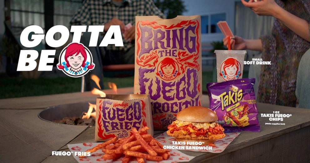 PHOTO: A new limited-time menu collaboration with Takis available at Wendy's.