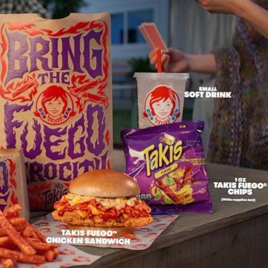 PHOTO: A new limited-time menu collaboration with Takis available at Wendy's.