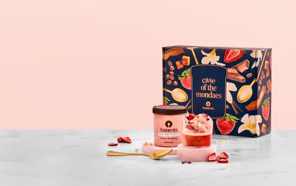 PHOTO: The new limited-time Talenti strawberry sorbetto "Case of the Mondaes" kit.