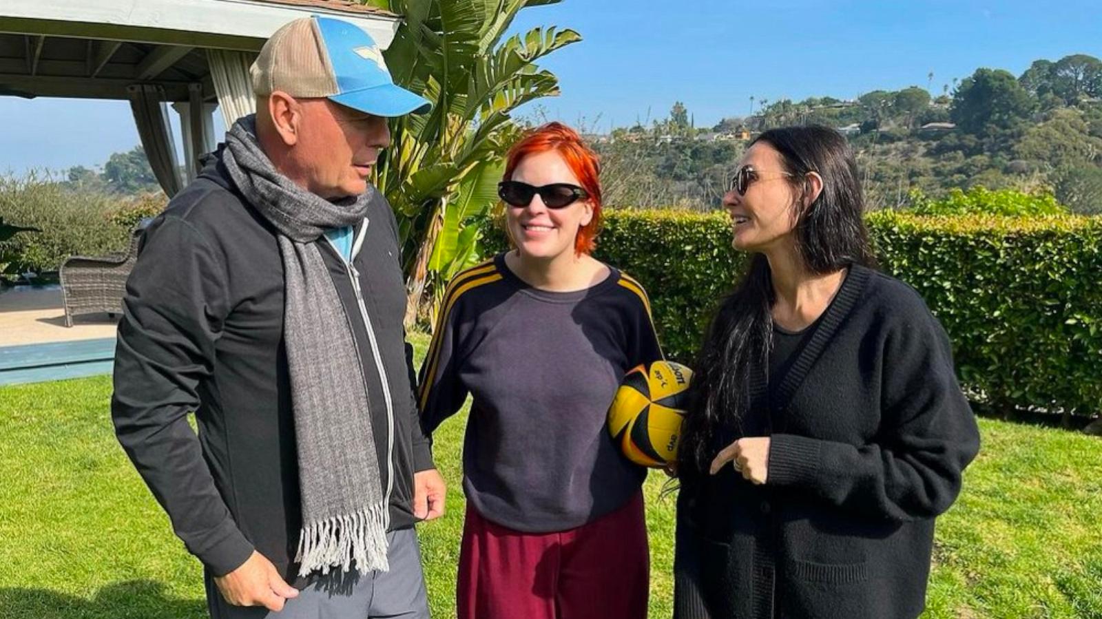 PHOTO: Bruce Willis, Tallulah Willis and Demi Moore in a photo Moore shared to Instagram on Feb. 3, 2024.