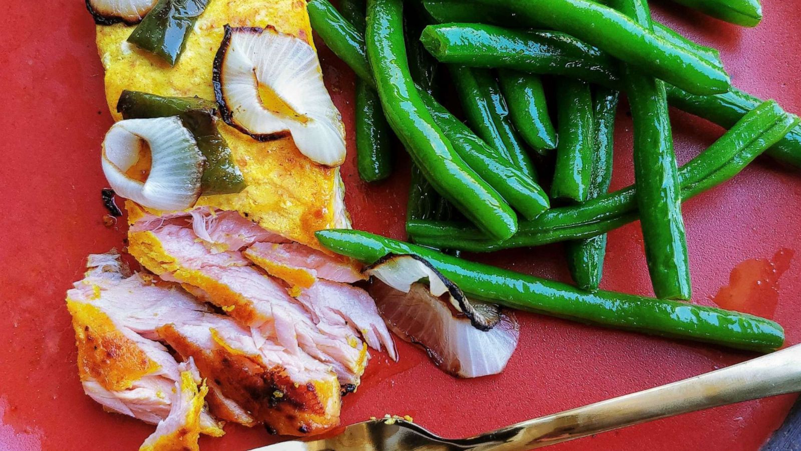 PHOTO: Tandoori Salmon with Masala Green Beans by chef Meherwan Irani