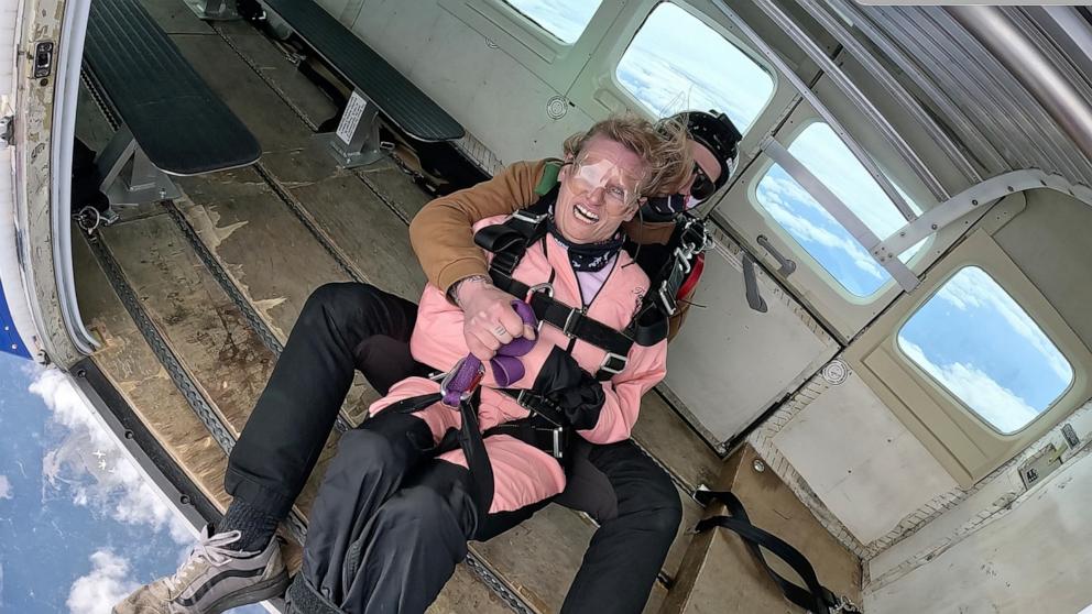 PHOTO: Tania Finlayson, who has cerebral palsy, loves to skydive.
