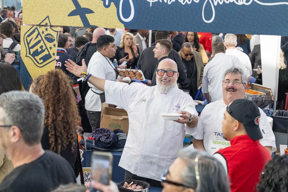 PHOTO: Chef Andrew Zimmern at Taste of the NFL.