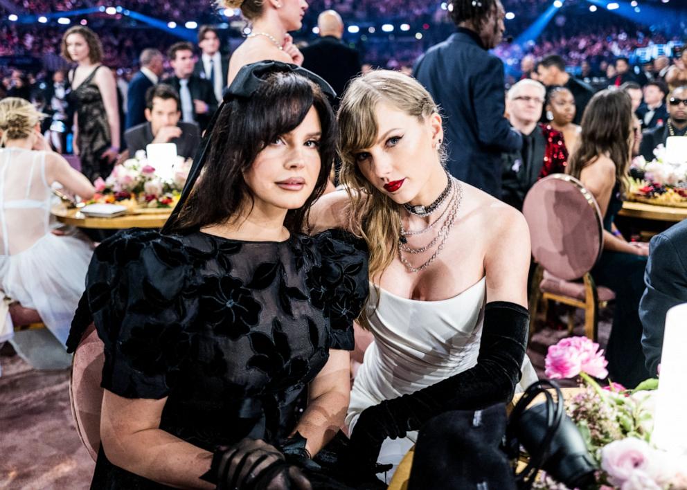 PHOTO: Lana Del Rey and Taylor Swift attend the 66th GRAMMY Awards, Feb. 4, 2024, in Los Angeles.