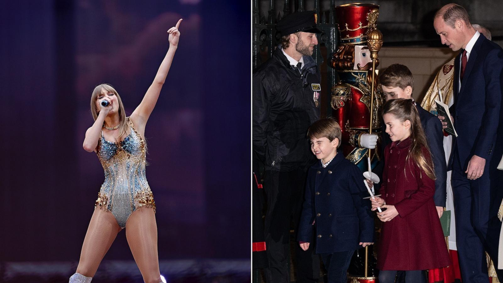 PHOTO: Taylor Swift performs in London, Prince William attends services with his children at Westminster Abbey in London.