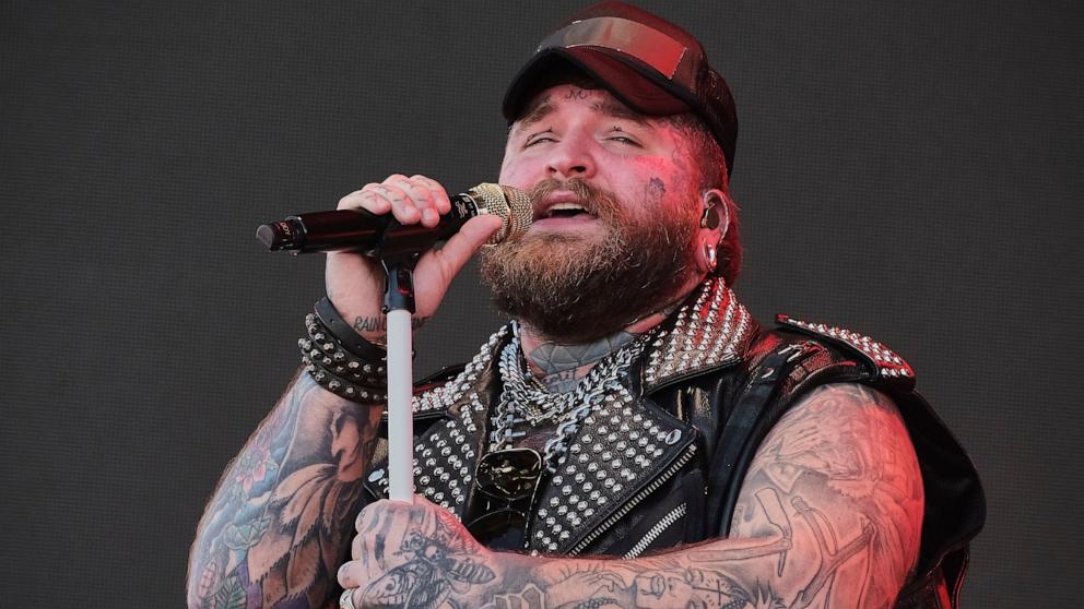 PHOTO: Teddy Swims performing at the SB LX Tailgate Party, February 8, 2026 in San Francisco.