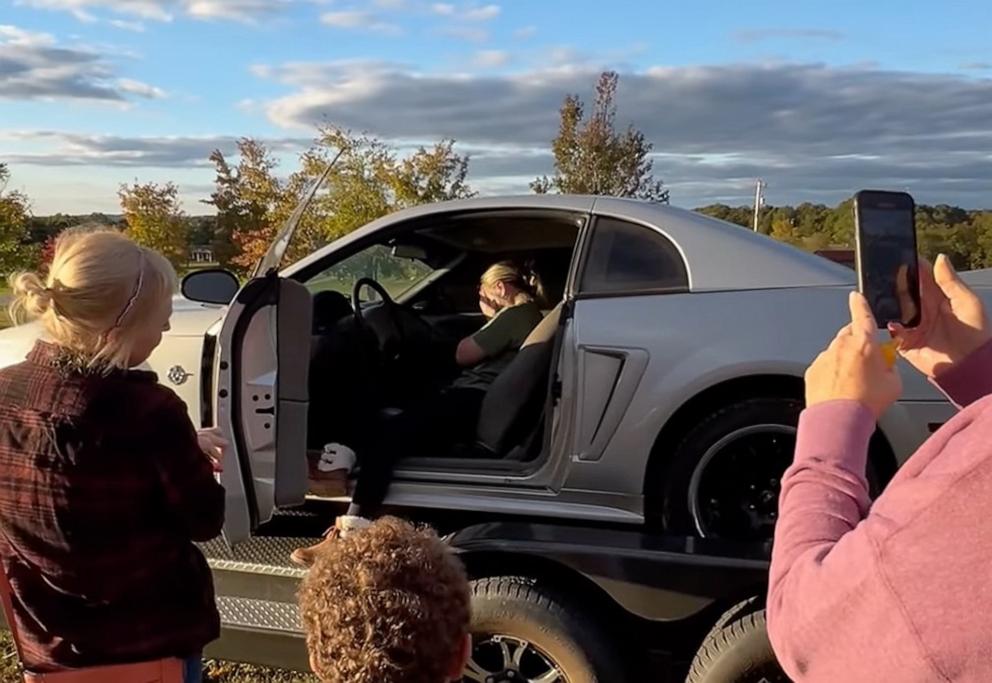 PHOTO: On her 16th birthday, Isabel Pike was surprised with a car her late father had built.