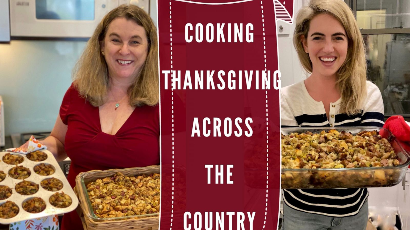 PHOTO: Lori McCarthy taught her daughter Kelly how to make her Thanksgiving stuffing recipe.