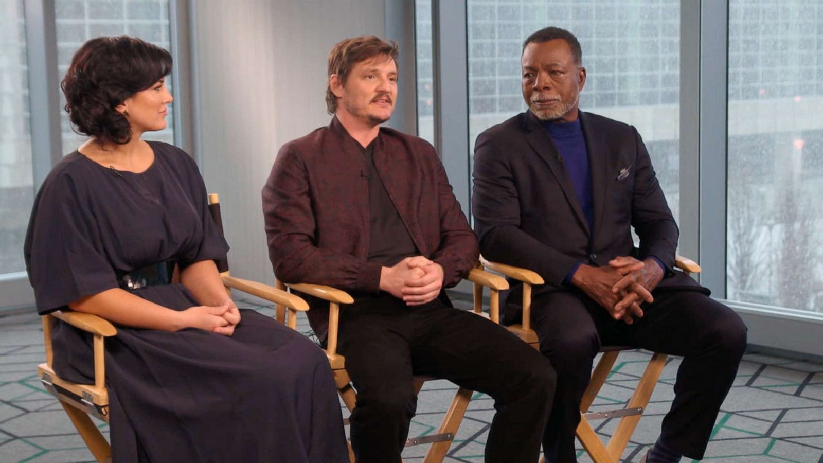 PHOTO: "The Mandalorian" cast speaks to "Good Morning America," April 19, 2019.