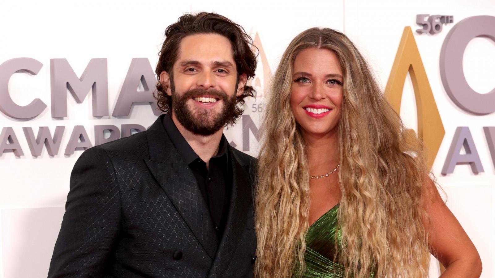 PHOTO: In this Nov. 9, 2022, file photo, Thomas Rhett and Lauren Akins attend The 56th Annual CMA Awards in Nashville, Tenn.