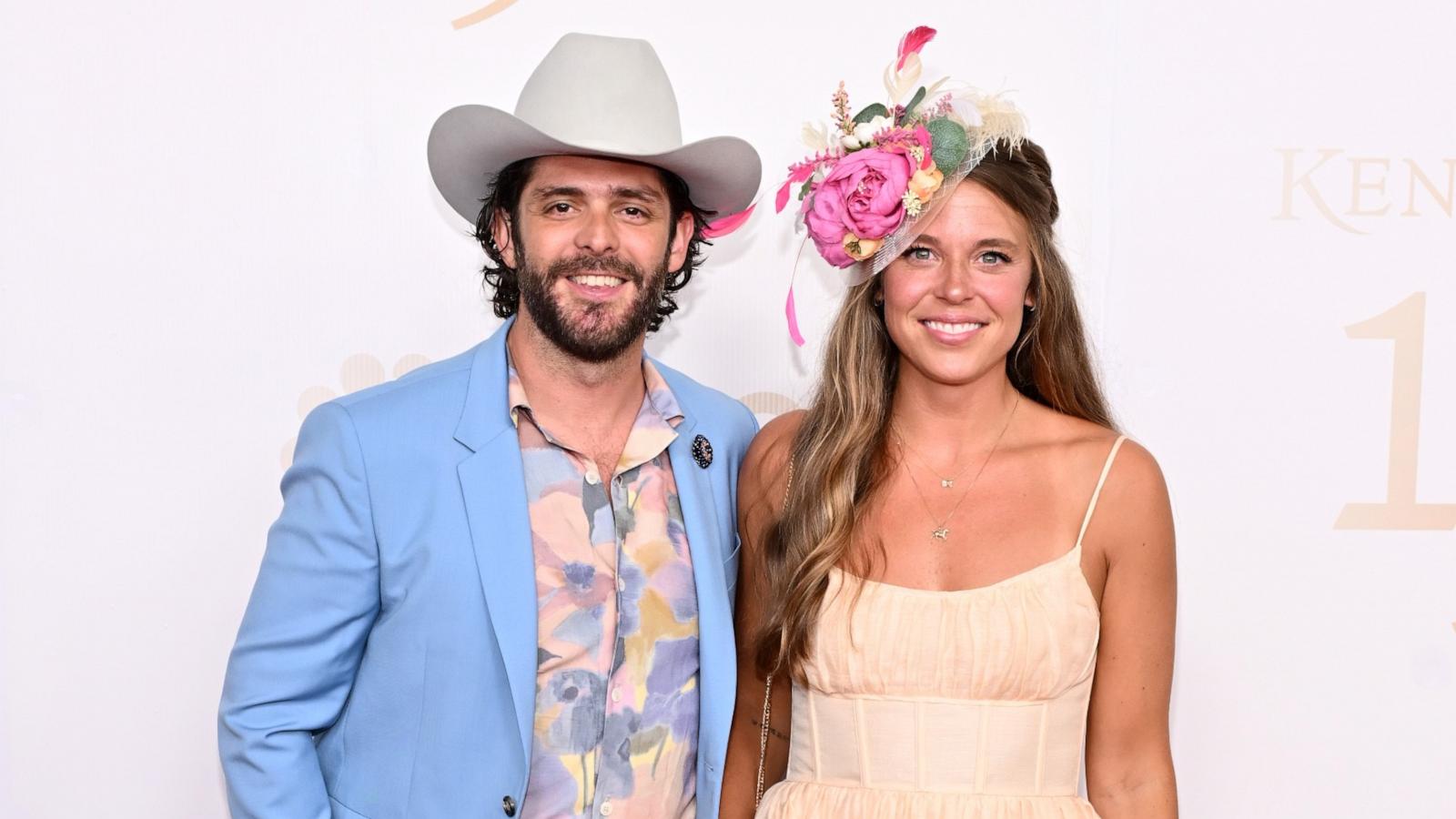 PHOTO: Thomas Rhett and Lauren Akins attend the Kentucky Derby 150 at Churchill Downs in Louisville, KY, May 04, 2024.