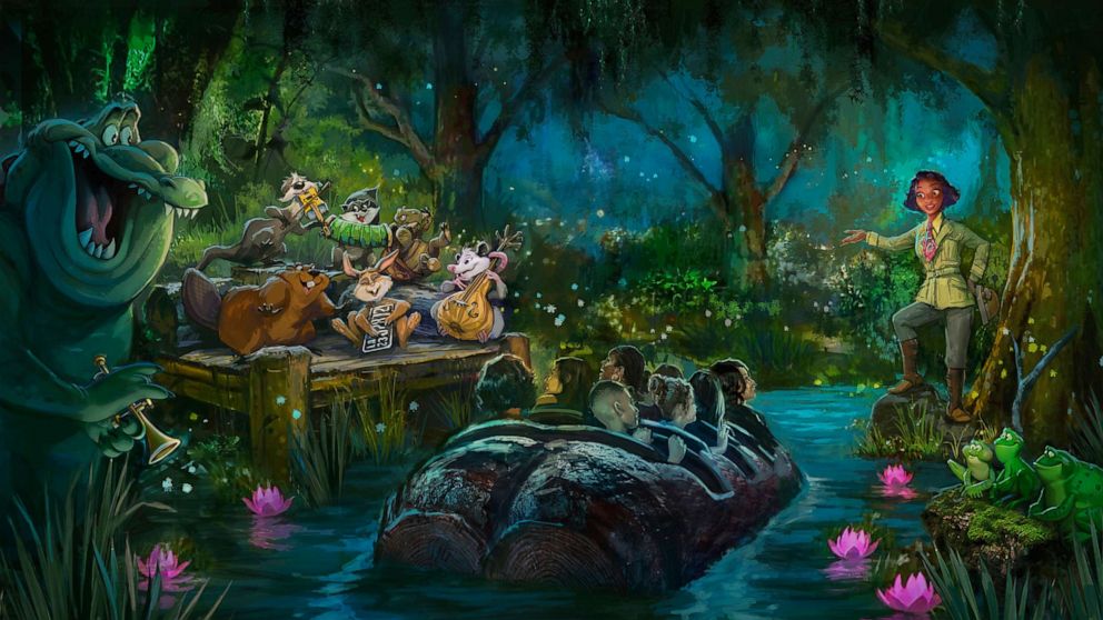 PHOTO: First look at a new scene and some of the brand-new characters from Disney's highly-anticipated new attraction Tiana's Bayou Adventure.
