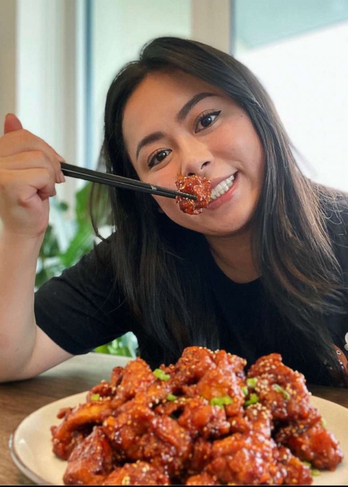 PHOTO: Tiffy Chen of Tiffy Cooks enjoys dinner in an undated photo.