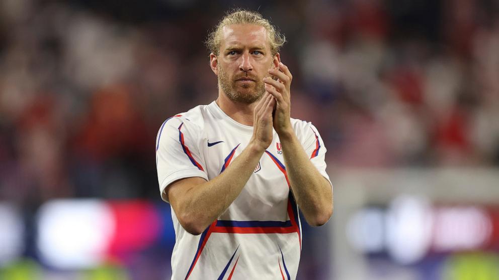 PHOTO: Tim Ream the United States applauds fans after their FIFA World Cup 2026 Group D match against Turkey, June 25, 2026 in Los Angeles.