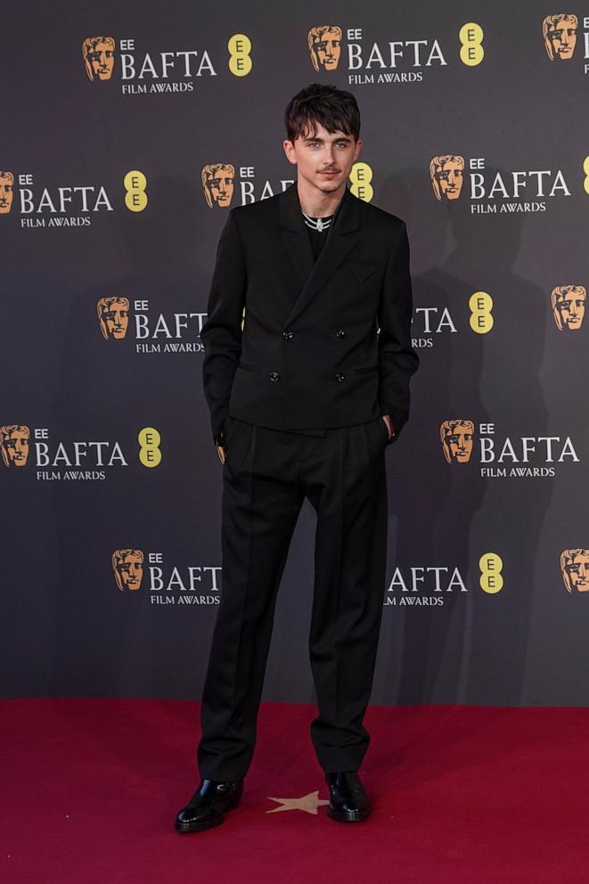 PHOTO: Timothee Chalamet attends the 2025 British Academy of Film and Television Awards in London, Feb. 16, 2025. 