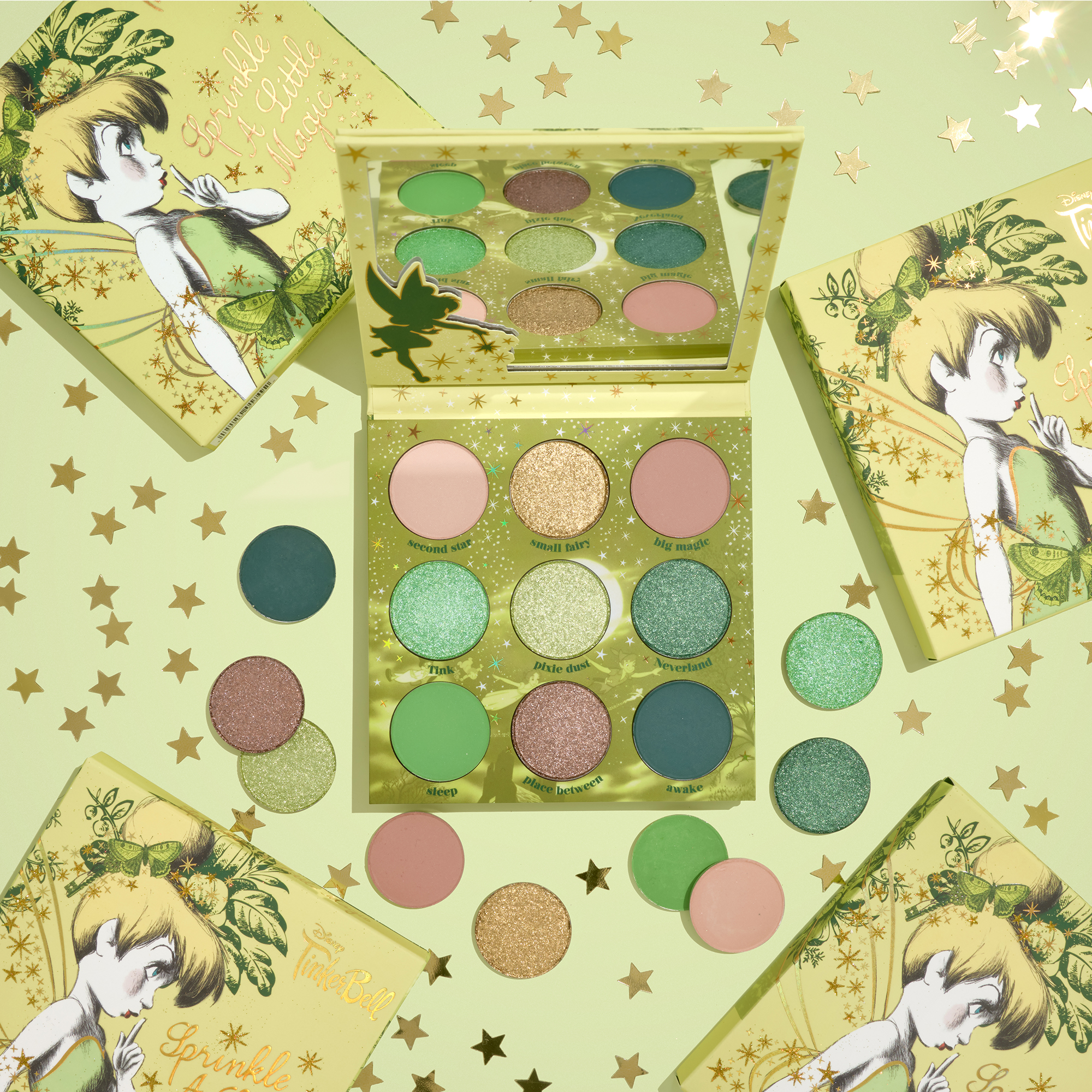 PHOTO: “Sprinkle a Little Magic” Palette from The Disney Tinker Bell and ColourPop Collection.
