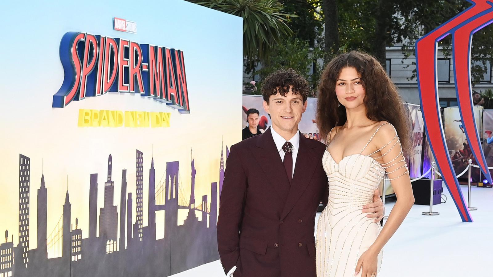 Tom Holland and Zendaya attend the UK Premiere of "Spider-Man: Brand New Day" on July 29, 2026 in London, England.