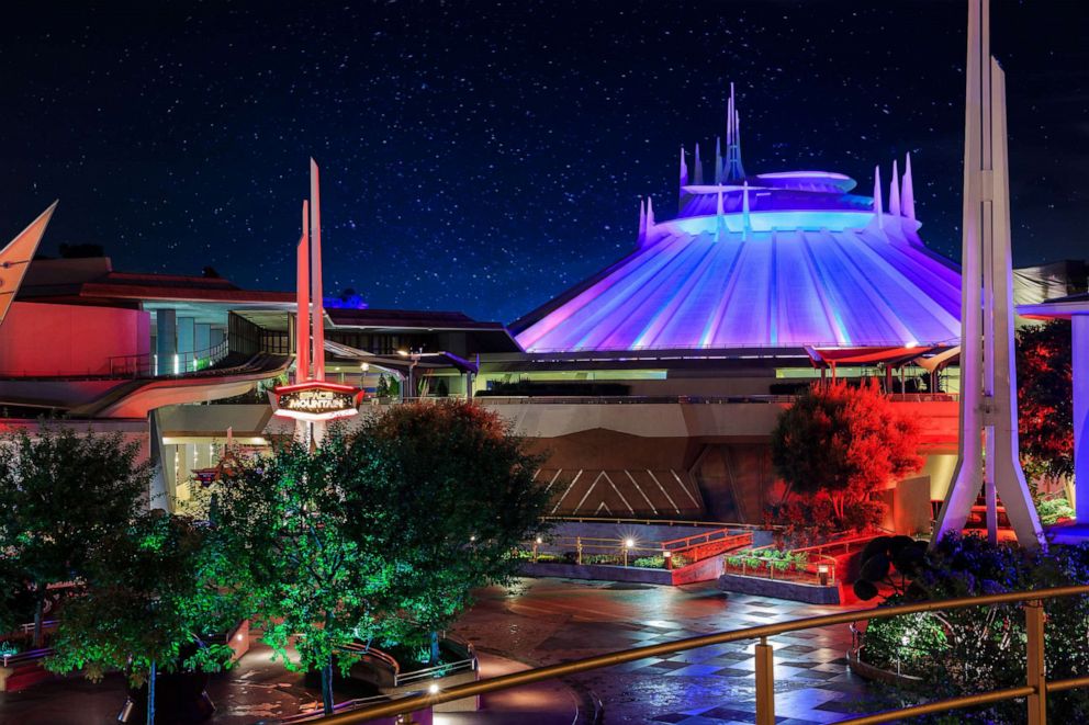 PHOTO: A starry night over Tomorrowland at Disneyland Park.