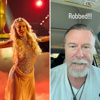 PHOTO: Tori Spelling appears on "Dancing With the Stars,"; Dean McDermott reacts to her elimination.