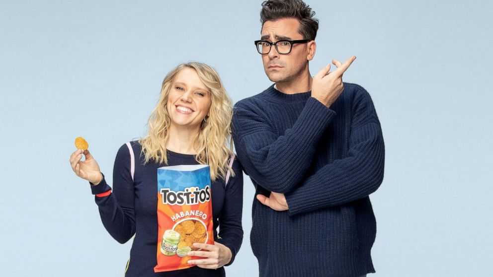 PHOTO: Kate McKinnon and Dan Levy are the faces of the new Tostitos Habanero commercials.