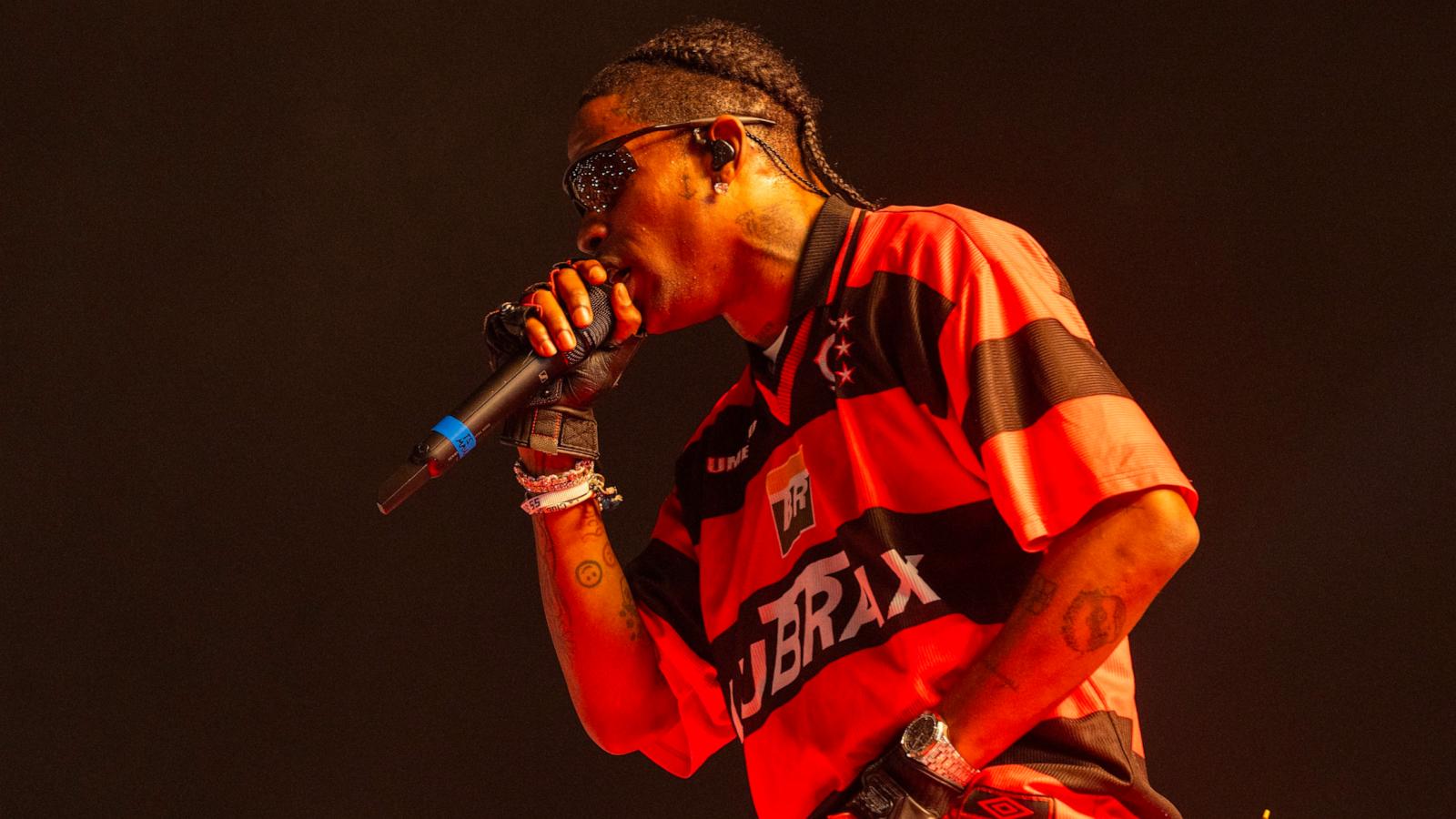 PHOTO: Travis Scott performs with Cactus Jack during the Lyrical Lemonade Summer Smash Festival at SeatGeek Stadium on June 14, 2024 in Bridgeview, Ill.