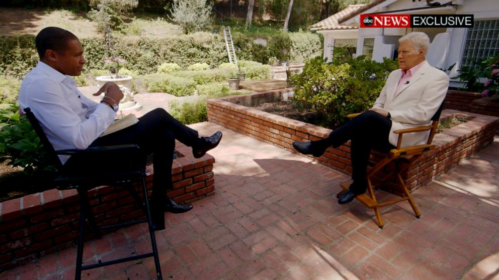 PHOTO: "Jeopardy!" host Alex Trebek speaks to ABC News' T.J. Holmes in an interview that aired July 20, 2020, on "Good Morning America."