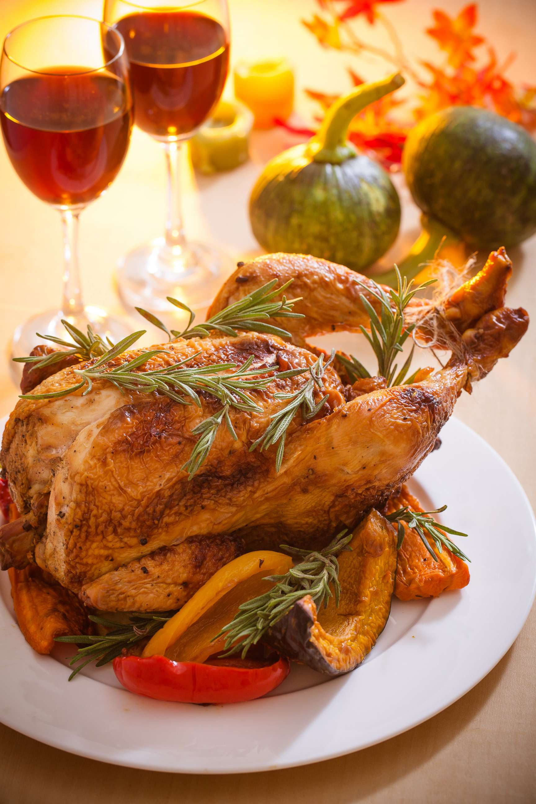PHOTO: A roasted turkey is served for Thanksgiving dinner in this undated stock photo. 