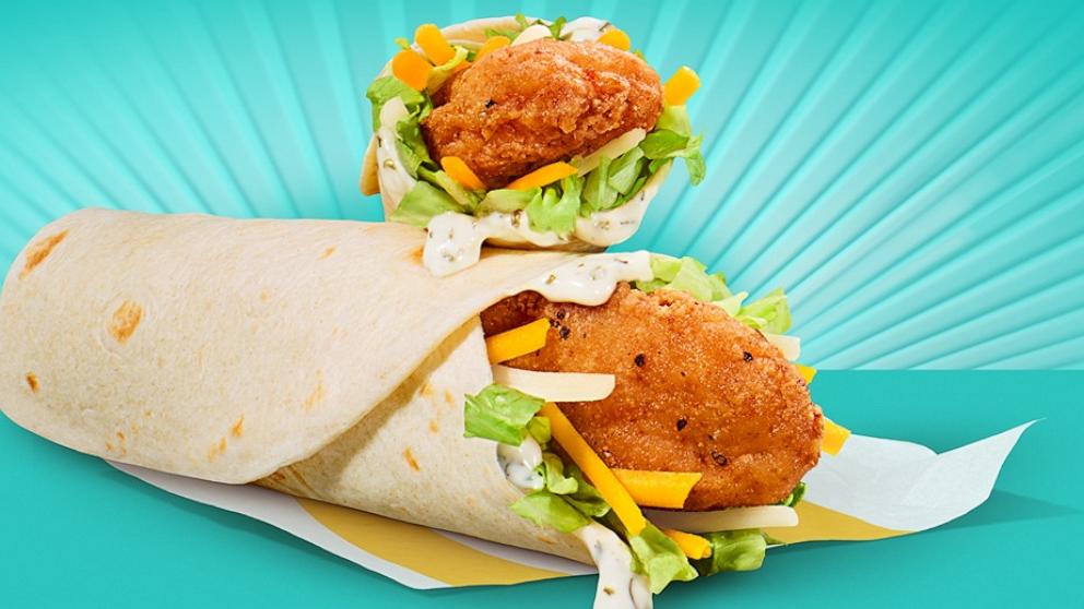 PHOTO: The McDonald's Snack Wrap will return to menus on July 10 in two flavors.