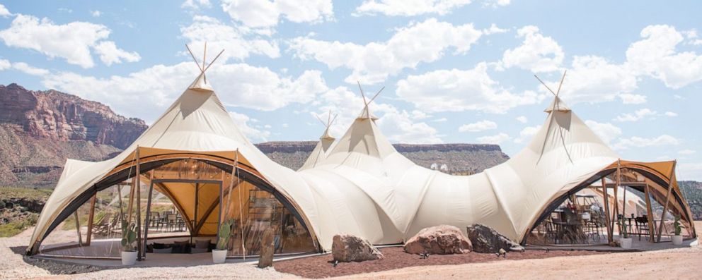 PHOTO: The Under Canvas lobby tent in Zion national park. 